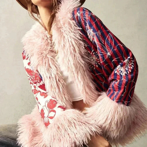 Multicolor Casual Women's Vacation Woven Long Sleeve Regular Jacket - Picture 2 of 8